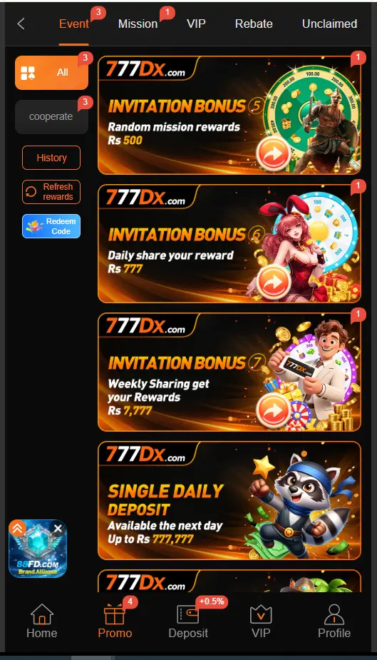 777DX Game APK rewards and bonus