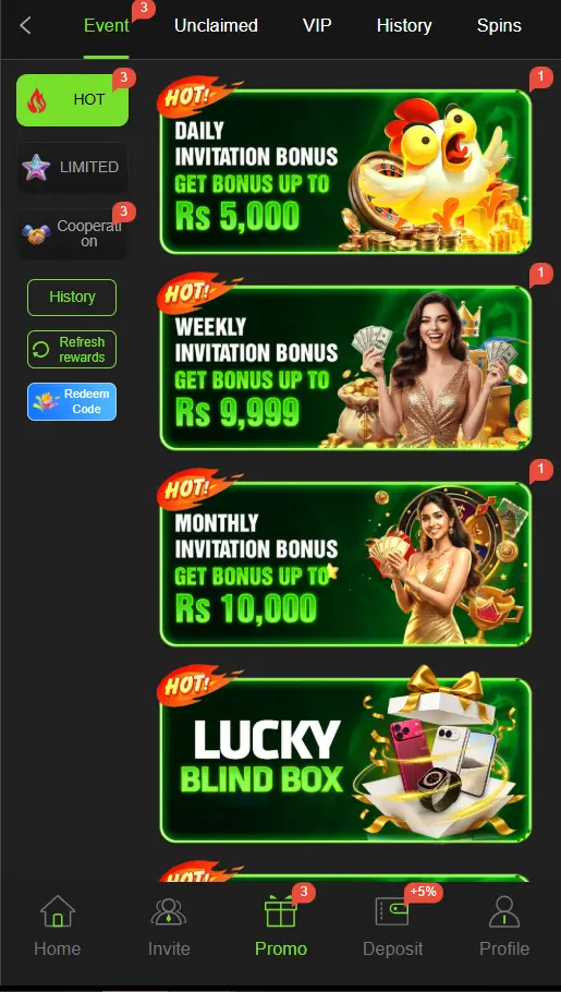 BET877 Game rewards and bonus