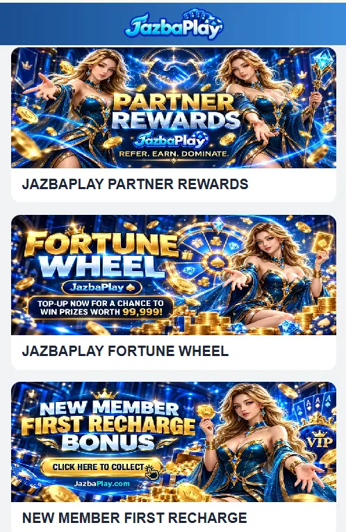 Jazba Play Game reawards and bonus