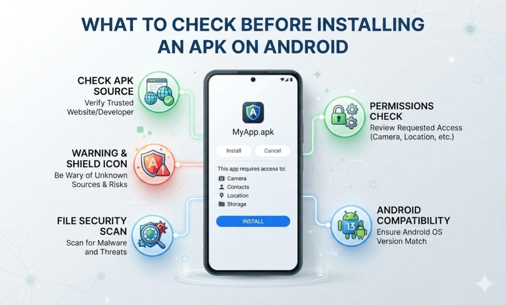 Things to check before installing APK