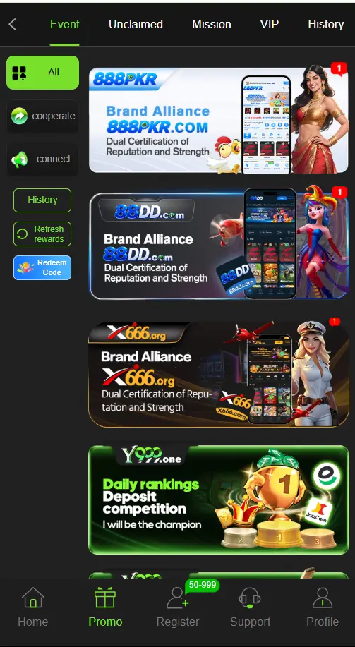 Y999 Game rewards and bonus